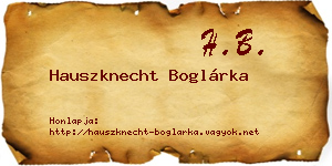 Hauszknecht Boglárka névjegykártya
