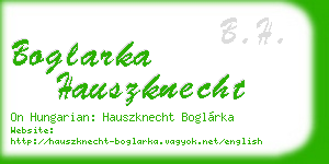 boglarka hauszknecht business card